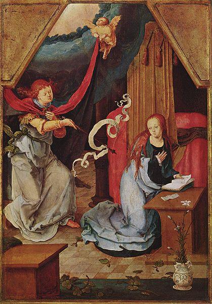 Wikioo.org - The Encyclopedia of Fine Arts - Painting, Artwork by Lucas Van Leyden - The Annunciation