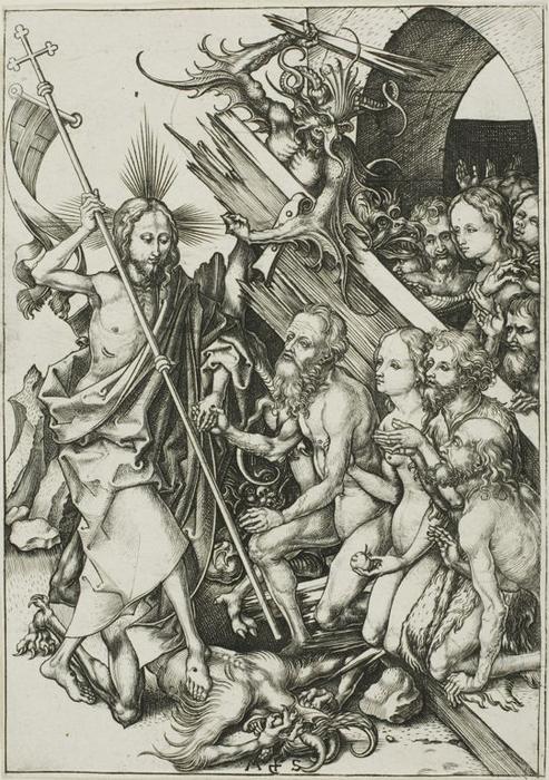 Wikioo.org - The Encyclopedia of Fine Arts - Painting, Artwork by Martin Schongauer - chirst in Limbo