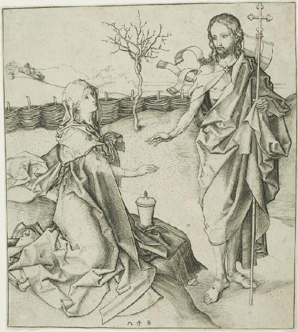 Wikioo.org - The Encyclopedia of Fine Arts - Painting, Artwork by Martin Schongauer - Noli me tangere 1