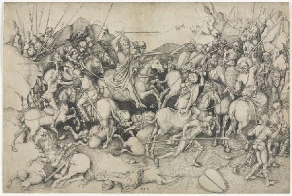 WikiOO.org - Encyclopedia of Fine Arts - Lukisan, Artwork Martin Schongauer - St.James and the Saracens