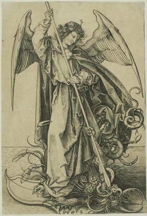 Wikioo.org - The Encyclopedia of Fine Arts - Painting, Artwork by Martin Schongauer - St.Michael