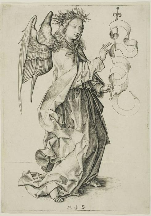 WikiOO.org - אנציקלופדיה לאמנויות יפות - ציור, יצירות אמנות Martin Schongauer - The Angel of the Annunciation