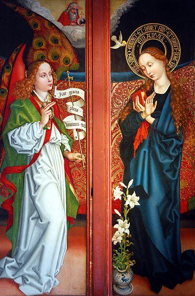 WikiOO.org - Encyclopedia of Fine Arts - Malba, Artwork Martin Schongauer - The Annunciation 1