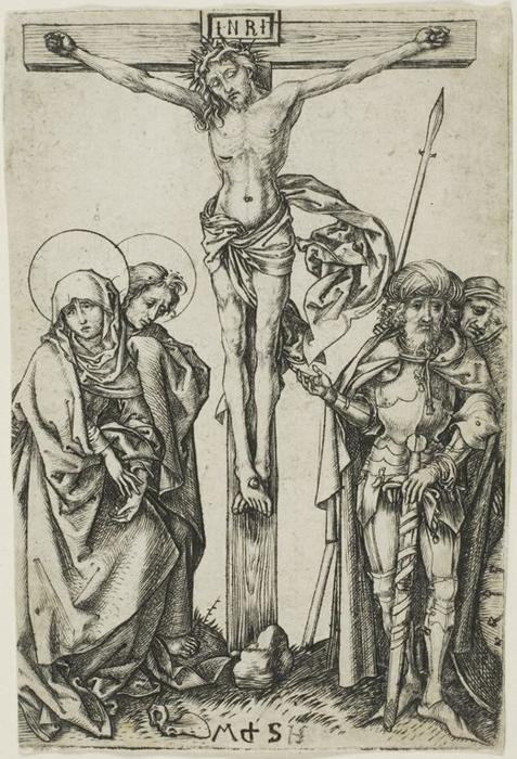 Wikioo.org - สารานุกรมวิจิตรศิลป์ - จิตรกรรม Martin Schongauer - The crucifixion