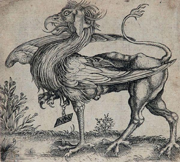 WikiOO.org - Enciklopedija likovnih umjetnosti - Slikarstvo, umjetnička djela Martin Schongauer - The Griffin 1