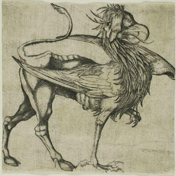 WikiOO.org - Encyclopedia of Fine Arts - Malba, Artwork Martin Schongauer - The Griffin
