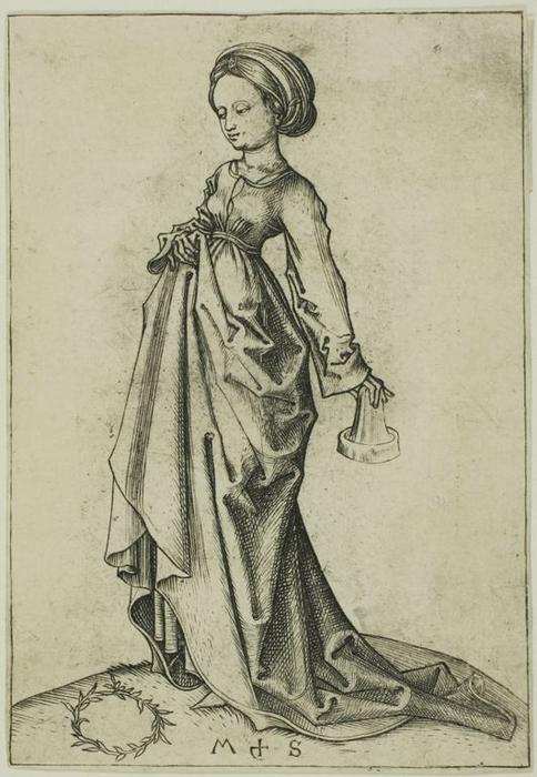 WikiOO.org - Encyclopedia of Fine Arts - Maľba, Artwork Martin Schongauer - The Second Foolish virgin