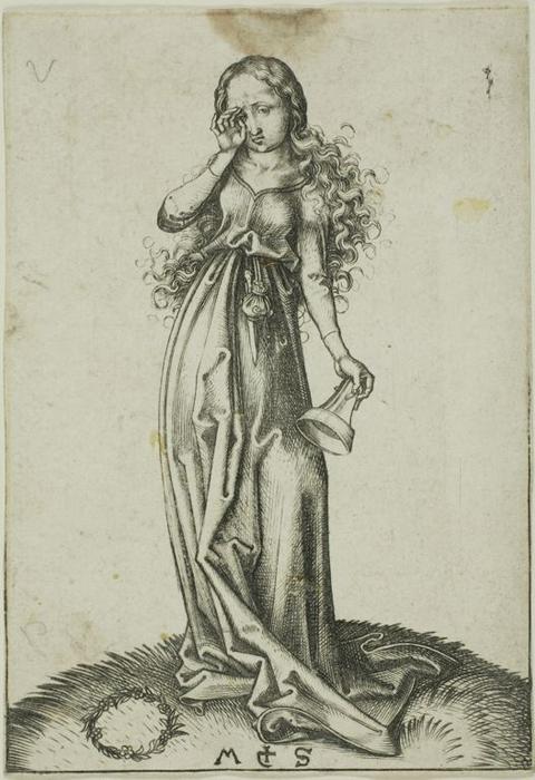 Wikioo.org - สารานุกรมวิจิตรศิลป์ - จิตรกรรม Martin Schongauer - The Third Foolish Virgin