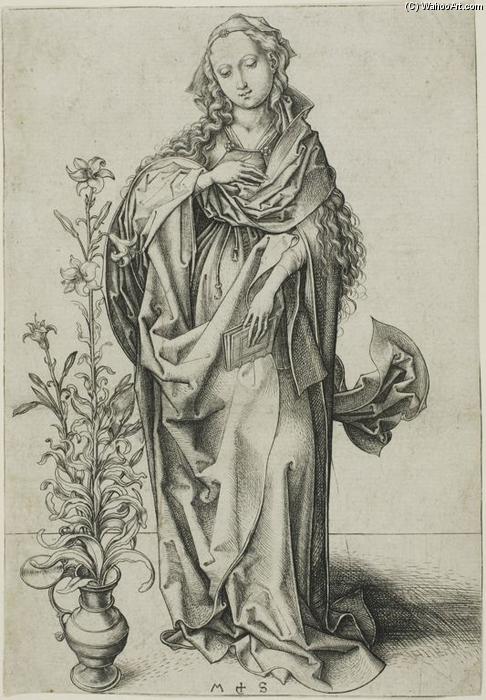 WikiOO.org - Encyclopedia of Fine Arts - Schilderen, Artwork Martin Schongauer - The Virgin Of the Annunciation