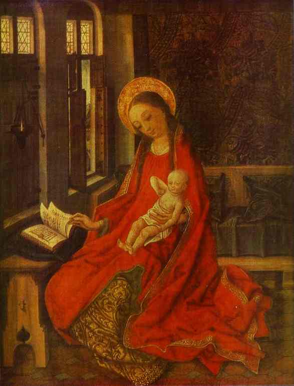 Wikioo.org – La Enciclopedia de las Bellas Artes - Pintura, Obras de arte de Martin Schongauer - La Virgen con el Niño