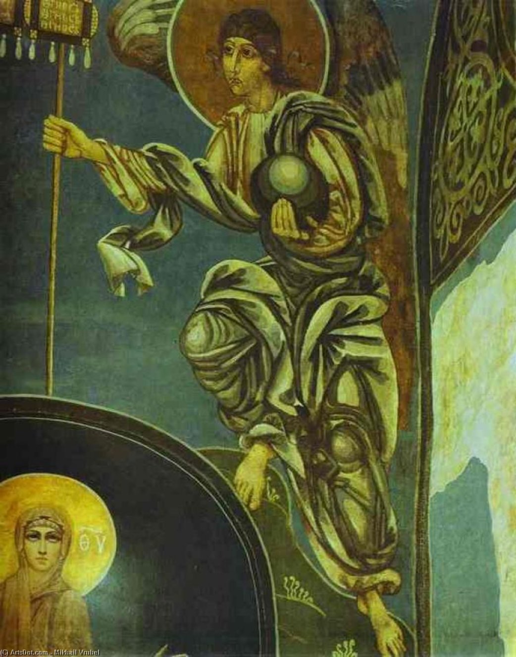 WikiOO.org - Encyclopedia of Fine Arts - Lukisan, Artwork Mikhail Vrubel - Angel with Labara 1