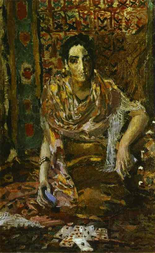 Wikioo.org - The Encyclopedia of Fine Arts - Painting, Artwork by Mikhail Vrubel - Fortune-Teller