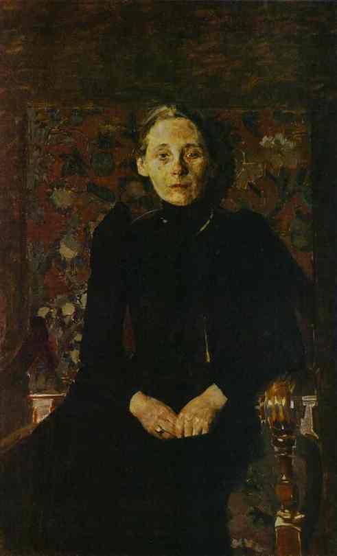 Wikioo.org - The Encyclopedia of Fine Arts - Painting, Artwork by Mikhail Vrubel - Portrait of Artsybusheva, wife of the Businessman Artsybushev