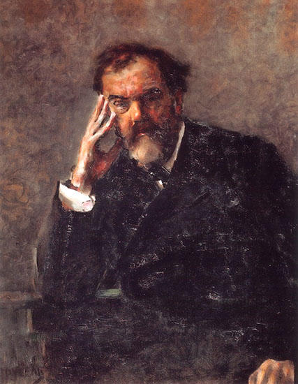 Wikioo.org - The Encyclopedia of Fine Arts - Painting, Artwork by Mikhail Vrubel - Portrait of Pyotr Konchalovsky