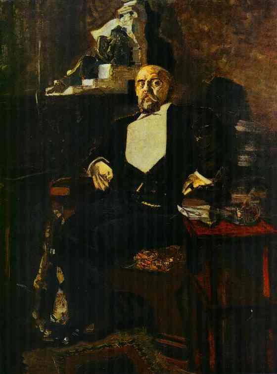 WikiOO.org - Enciklopedija dailės - Tapyba, meno kuriniai Mikhail Vrubel - Portrait of Savva Mamontov
