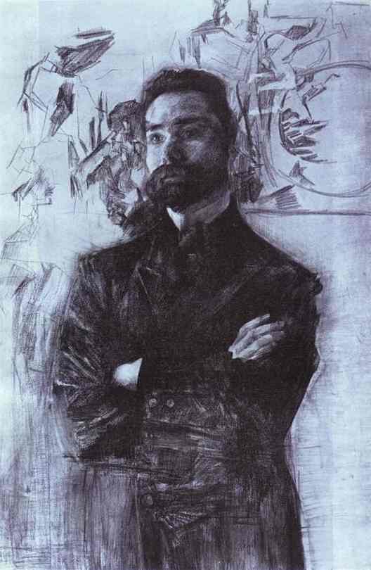 WikiOO.org - Encyclopedia of Fine Arts - Maľba, Artwork Mikhail Vrubel - Portrait of the Poet Valery Briusov