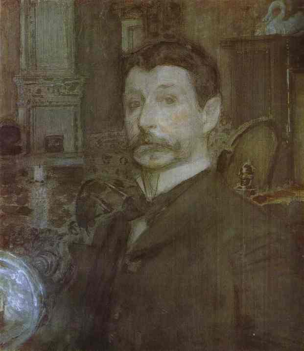 Wikioo.org - The Encyclopedia of Fine Arts - Painting, Artwork by Mikhail Vrubel - Self-Portrait 2