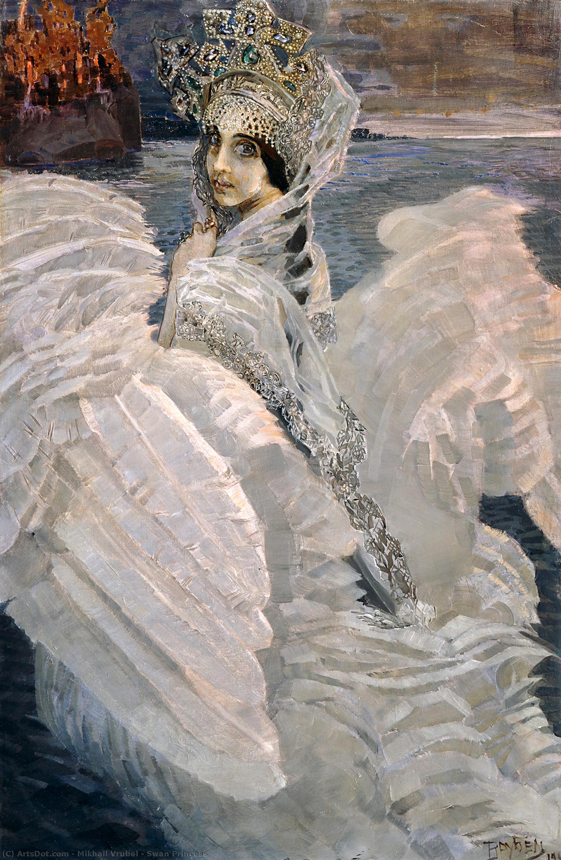 Wikioo.org - The Encyclopedia of Fine Arts - Painting, Artwork by Mikhail Vrubel - Swan Princess