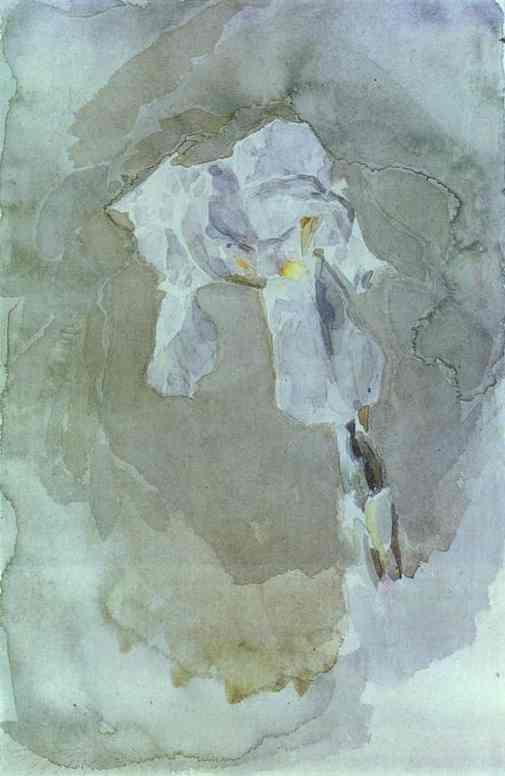 Wikioo.org - The Encyclopedia of Fine Arts - Painting, Artwork by Mikhail Vrubel - White Iris