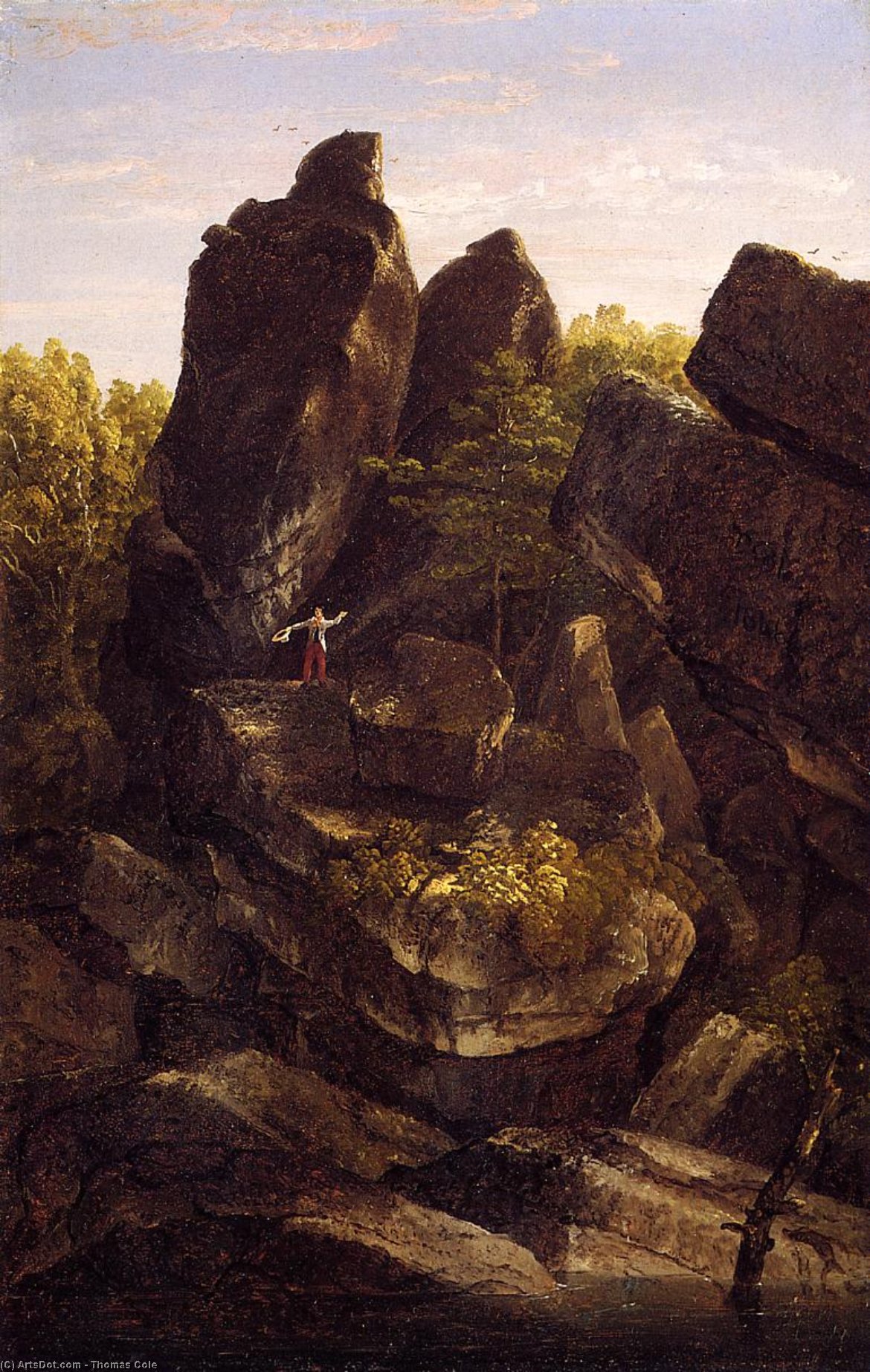Wikioo.org - The Encyclopedia of Fine Arts - Painting, Artwork by Thomas Cole - A Rocky Glenn