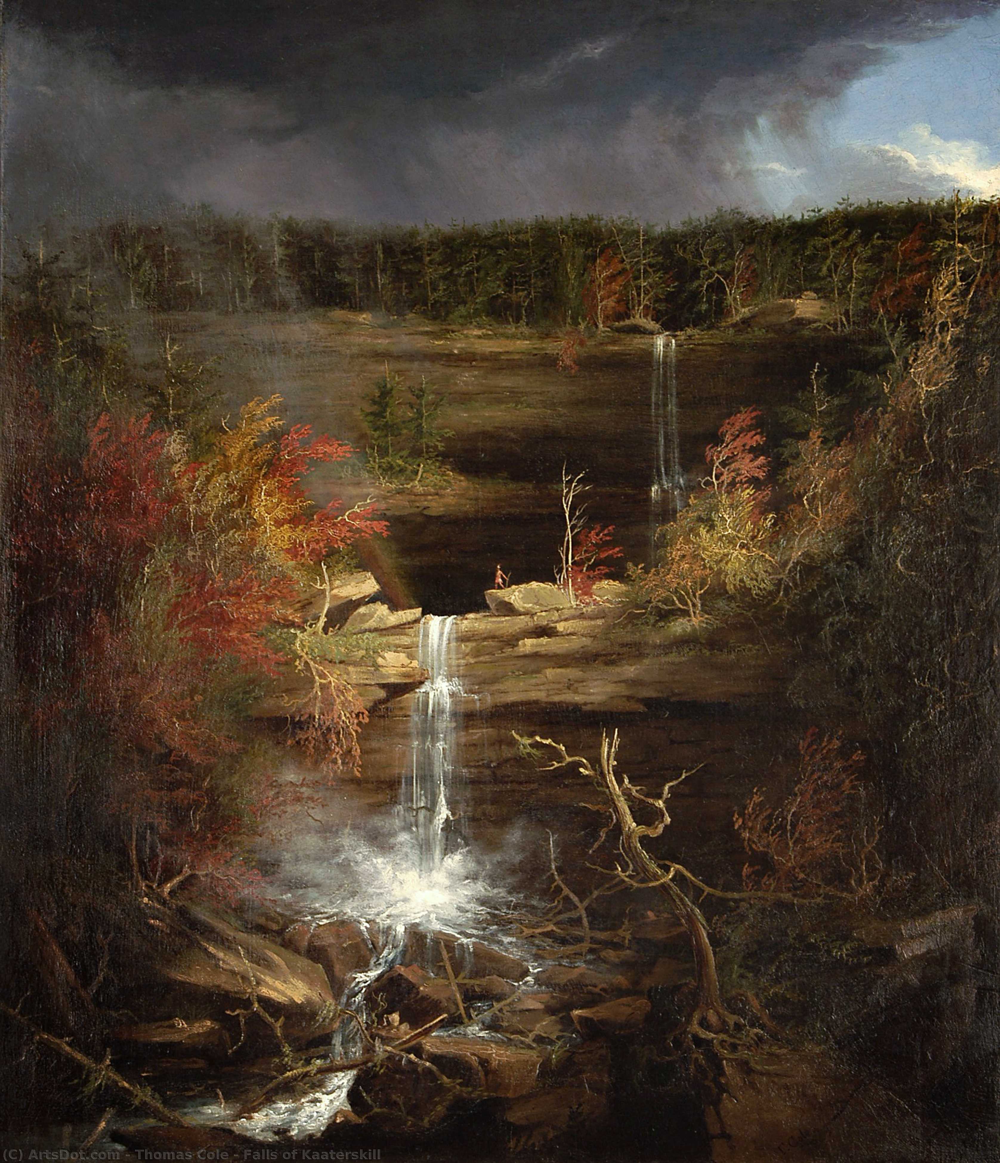 WikiOO.org - Encyclopedia of Fine Arts - Lukisan, Artwork Thomas Cole - Falls of Kaaterskill