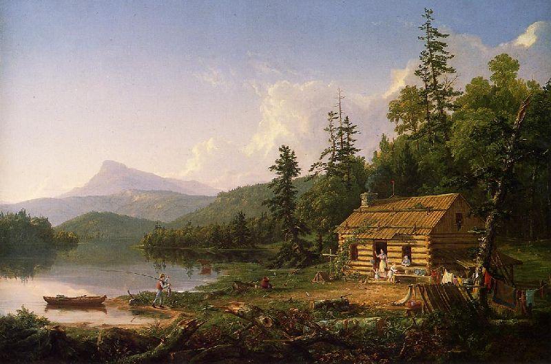 Wikioo.org - สารานุกรมวิจิตรศิลป์ - จิตรกรรม Thomas Cole - Home in the Woods