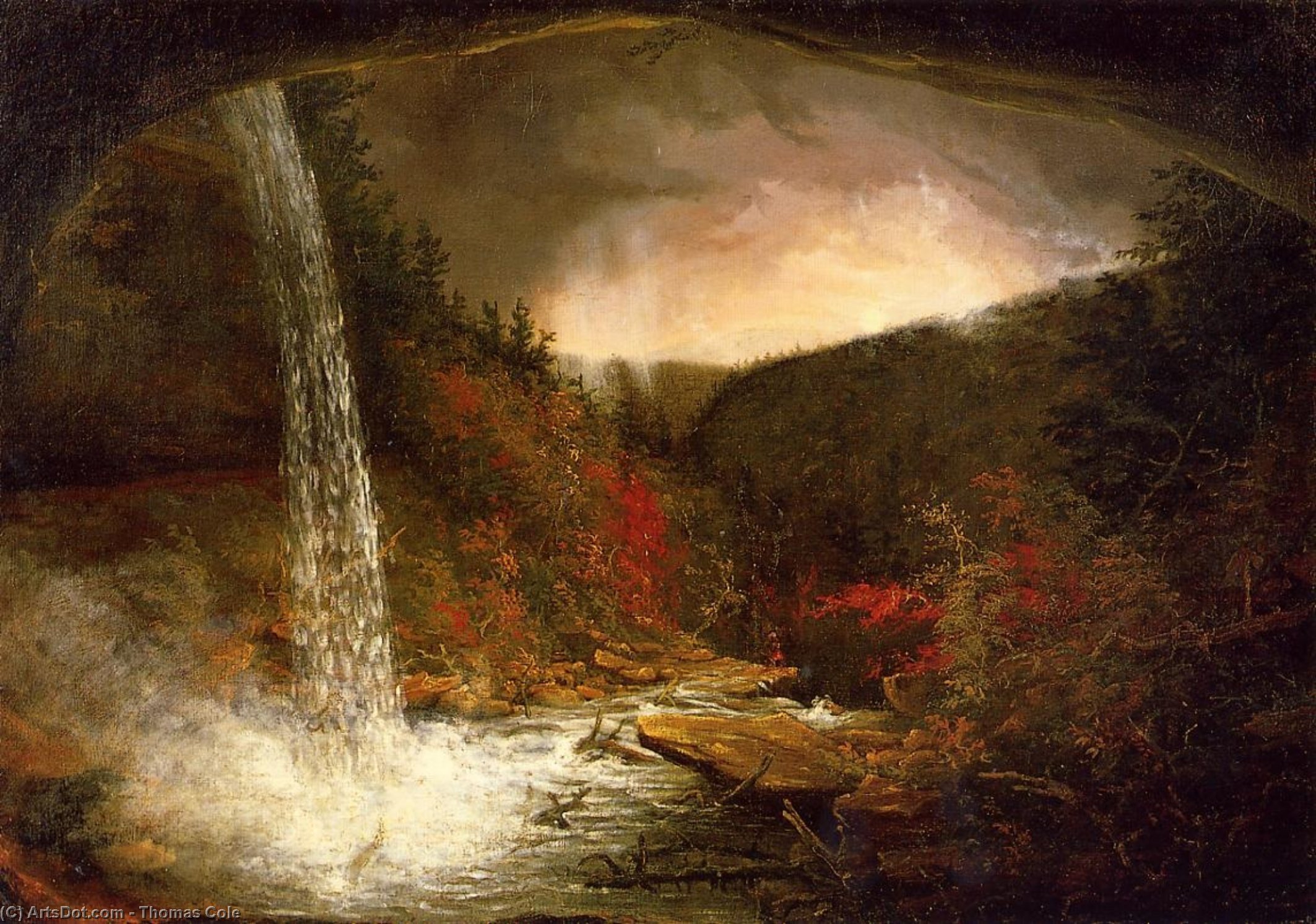 Wikioo.org - The Encyclopedia of Fine Arts - Painting, Artwork by Thomas Cole - Kaaterskill Falls