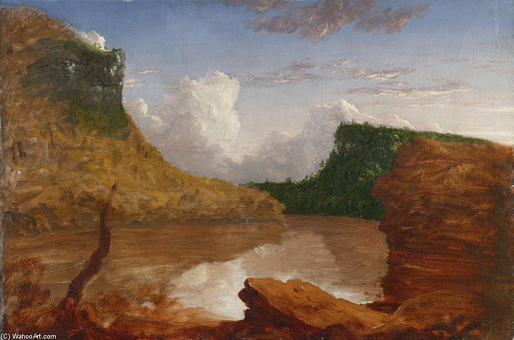 WikiOO.org - Encyclopedia of Fine Arts - Schilderen, Artwork Thomas Cole - Lake Mohonk