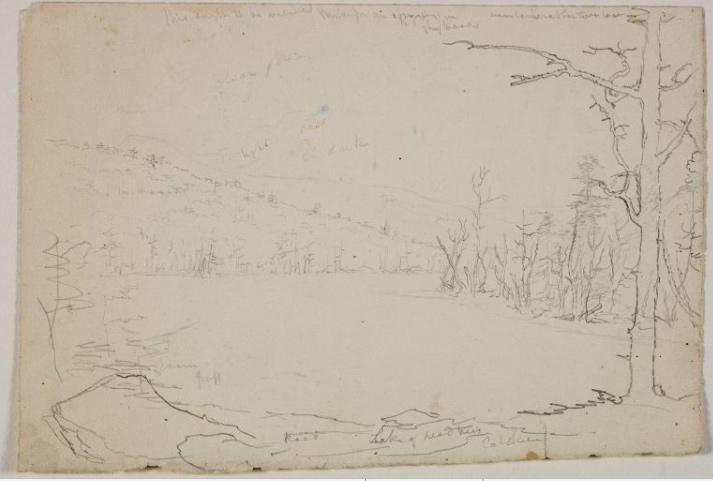 Wikioo.org – L'Enciclopedia delle Belle Arti - Pittura, Opere di Thomas Cole - lago di morto alberi , Catskil