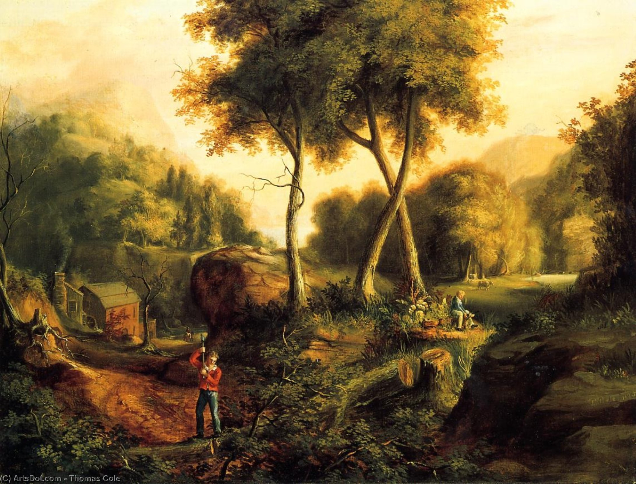 Wikioo.org - The Encyclopedia of Fine Arts - Painting, Artwork by Thomas Cole - Landscape