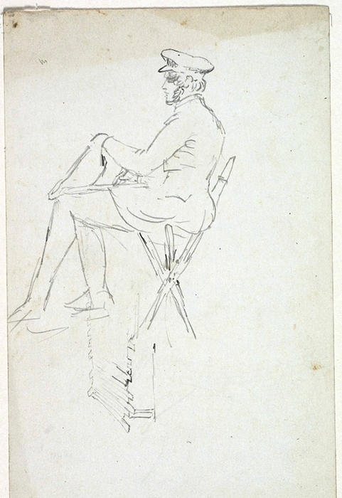 WikiOO.org - Encyclopedia of Fine Arts - Maleri, Artwork Thomas Cole - Man Seated on Chair