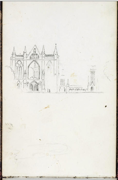 WikiOO.org - Encyclopedia of Fine Arts - Maalaus, taideteos Thomas Cole - Newstead Abbey, England