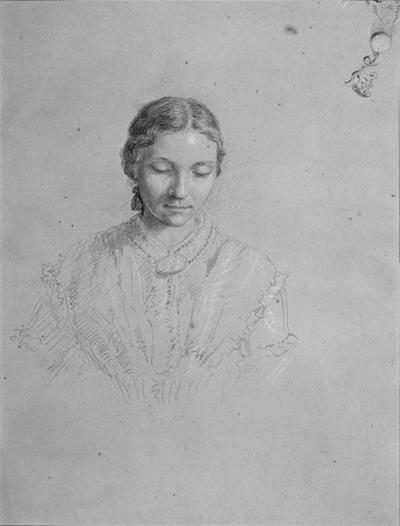 Wikioo.org – L'Enciclopedia delle Belle Arti - Pittura, Opere di Thomas Cole - Ritratto della moglie dell artista