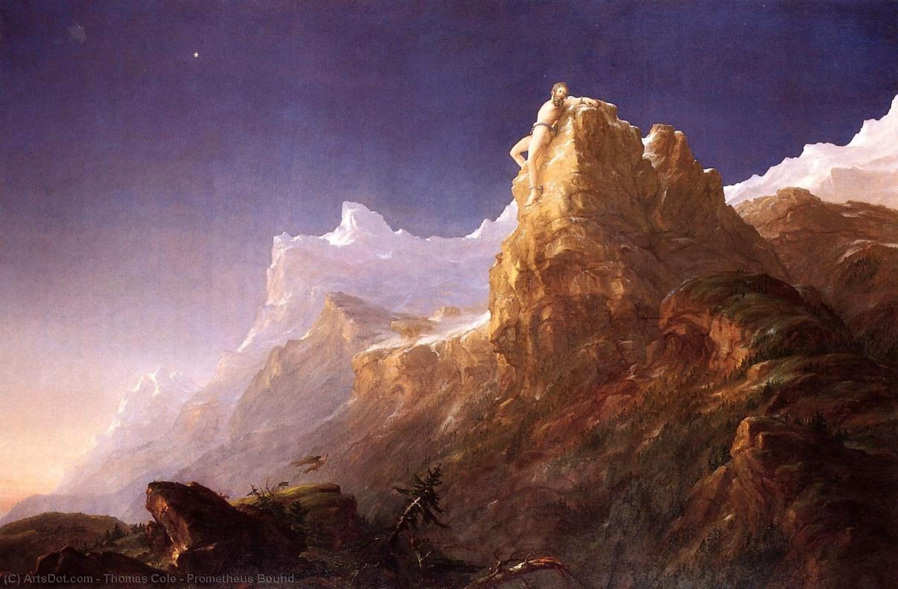 Wikioo.org - The Encyclopedia of Fine Arts - Painting, Artwork by Thomas Cole - Prometheus Bound