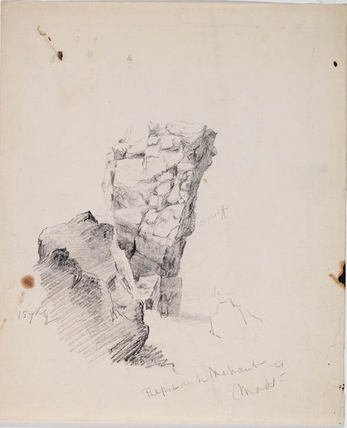 WikiOO.org - Encyclopedia of Fine Arts - Lukisan, Artwork Thomas Cole - Pulpit Rock near Nahant