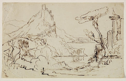 WikiOO.org - Encyclopedia of Fine Arts - Lukisan, Artwork Thomas Cole - Sketch for an Allegorical or Architectural Fantasy