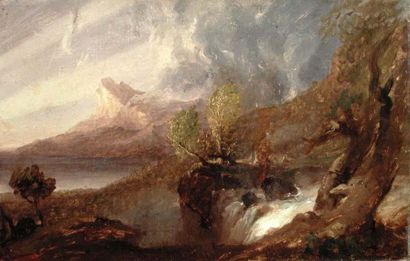 WikiOO.org - Encyclopedia of Fine Arts - Lukisan, Artwork Thomas Cole - Study for a Wild Scene