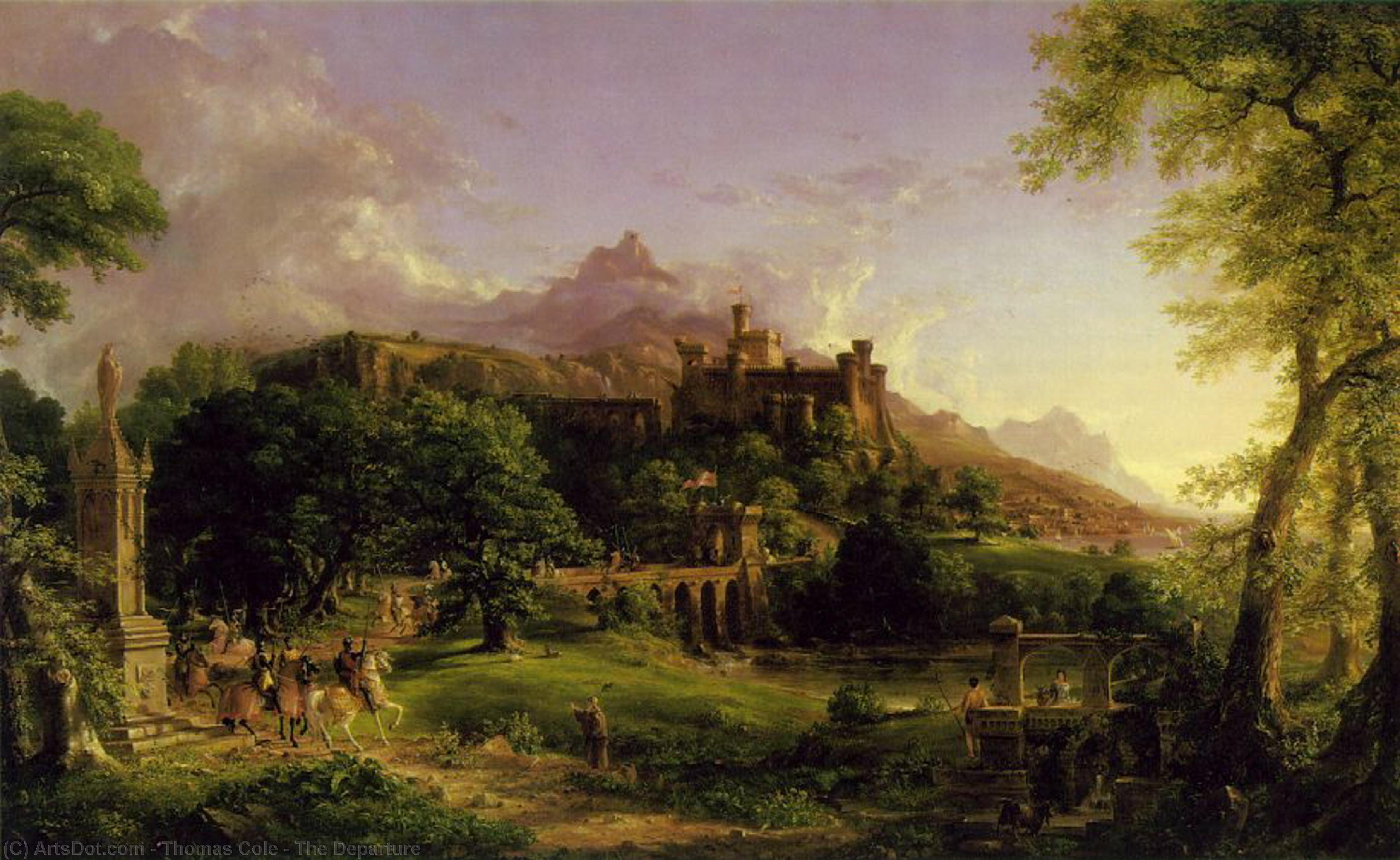 Wikioo.org - The Encyclopedia of Fine Arts - Painting, Artwork by Thomas Cole - The Departure