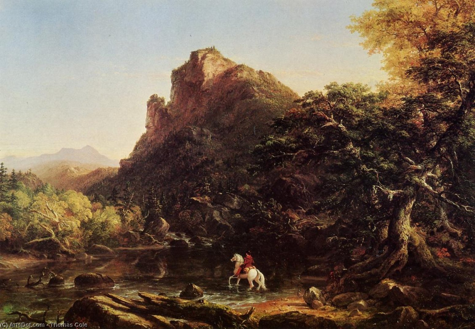 Wikioo.org - สารานุกรมวิจิตรศิลป์ - จิตรกรรม Thomas Cole - The Mountain Ford