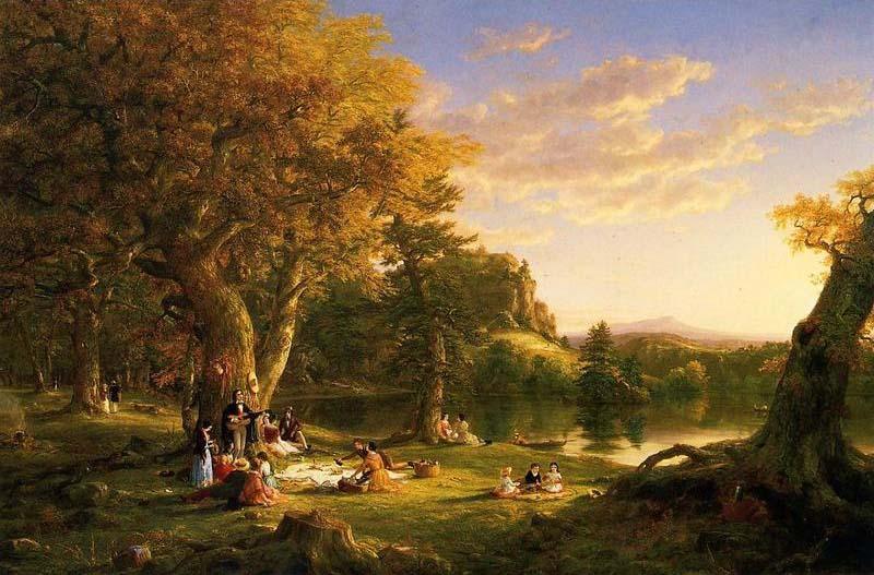 Wikioo.org - The Encyclopedia of Fine Arts - Painting, Artwork by Thomas Cole - The Picnic