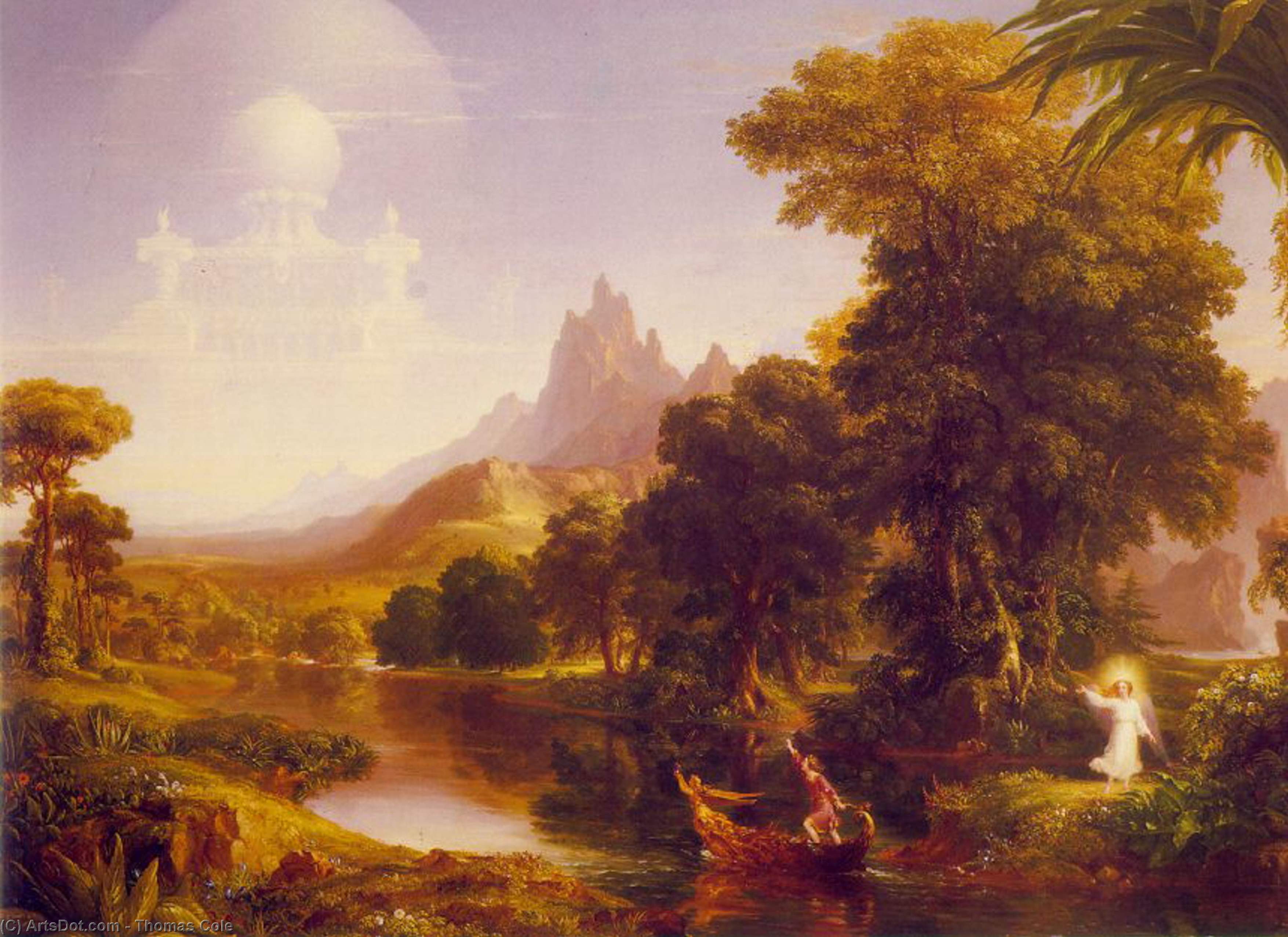 Wikioo.org - The Encyclopedia of Fine Arts - Painting, Artwork by Thomas Cole - The Voyage of Life, Youth