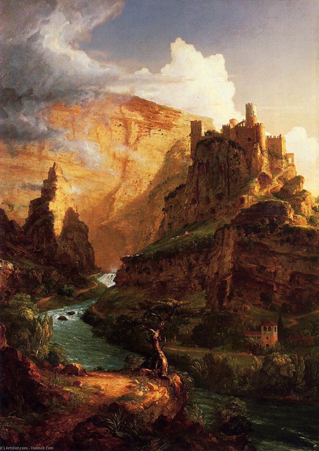 Wikioo.org - The Encyclopedia of Fine Arts - Painting, Artwork by Thomas Cole - Valley of the Vaucluse