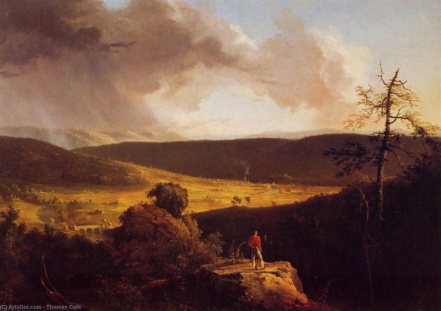 Wikioo.org - The Encyclopedia of Fine Arts - Painting, Artwork by Thomas Cole - View of L'Esperance on the Schoharie River