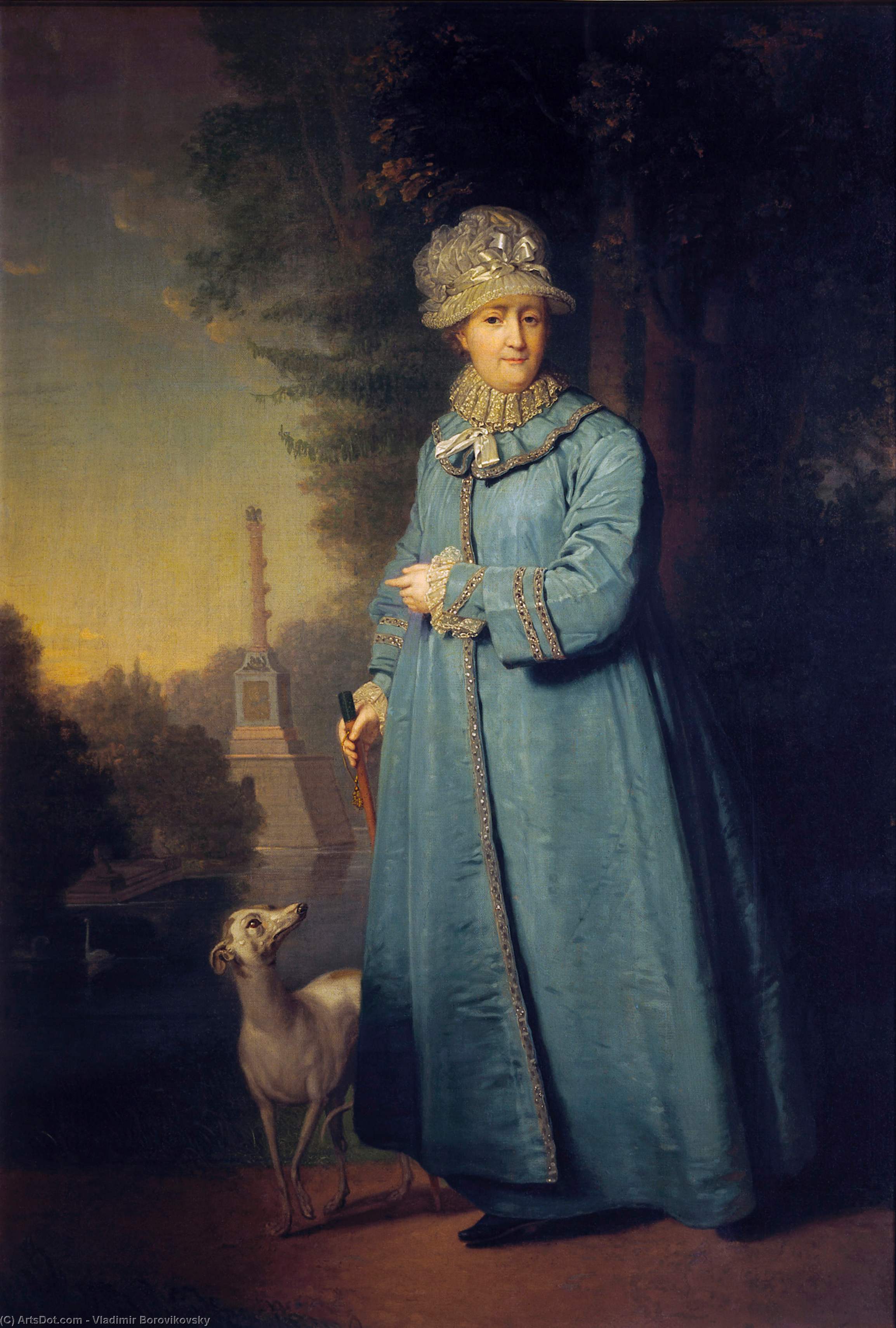 Wikoo.org - موسوعة الفنون الجميلة - اللوحة، العمل الفني Vladimir Lukich Borovikovsky - Portrait of Catherine II, Empress of Russia