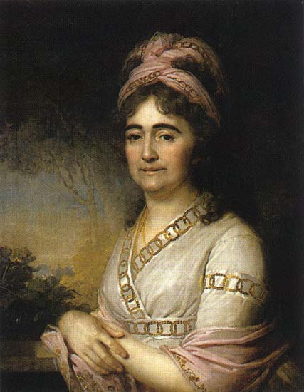 Wikioo.org - The Encyclopedia of Fine Arts - Painting, Artwork by Vladimir Lukich Borovikovsky - Portrait of Martha Arbeneva
