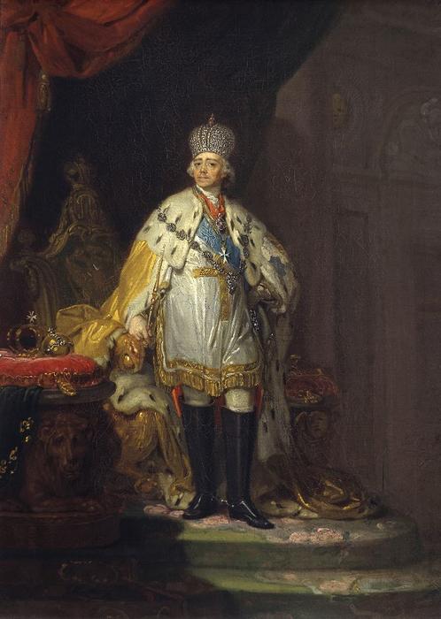 WikiOO.org - Encyclopedia of Fine Arts - Lukisan, Artwork Vladimir Lukich Borovikovsky - Portrait of Paul I, Emperor of Russia 1
