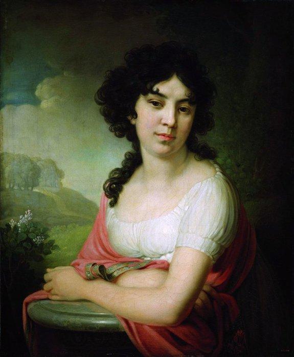 Wikioo.org - The Encyclopedia of Fine Arts - Painting, Artwork by Vladimir Lukich Borovikovsky - Portrait of Princess Lopukhin
