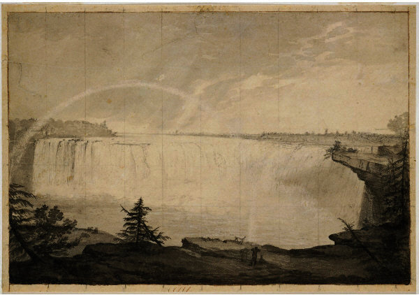 Wikioo.org - สารานุกรมวิจิตรศิลป์ - จิตรกรรม Alvan Fisher - Niagara Falls with Rainbow