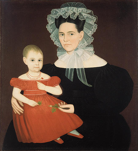 WikiOO.org - Encyclopedia of Fine Arts - Maleri, Artwork Ammi Phillips - Mrs. Mayer and Daughter