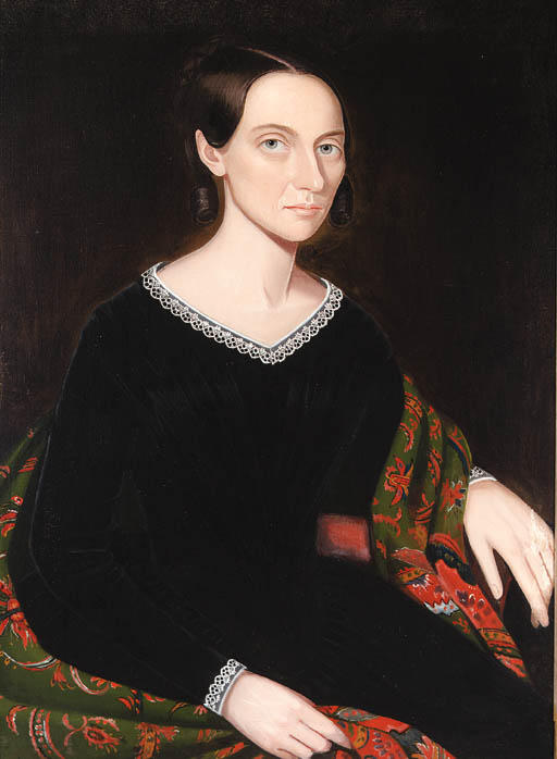 WikiOO.org - 백과 사전 - 회화, 삽화 Ammi Phillips - Portrait of Jane E Kinney